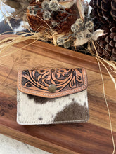 Load image into Gallery viewer, Cowhide Purse with Tooling Leather
