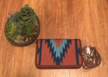 Load image into Gallery viewer, Saddle Blanket Wallet with Cross Body Strap - Brown/Navy
