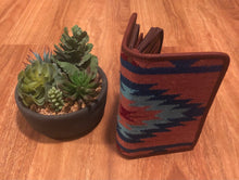 Load image into Gallery viewer, Saddle Blanket Wallet with Cross Body Strap - Brown/Navy
