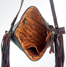 Load image into Gallery viewer, Leather Stitched Cross Body Tassel Bag
