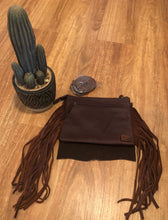 Load image into Gallery viewer, Cowhide Stitched Cross Body Tassel Bag
